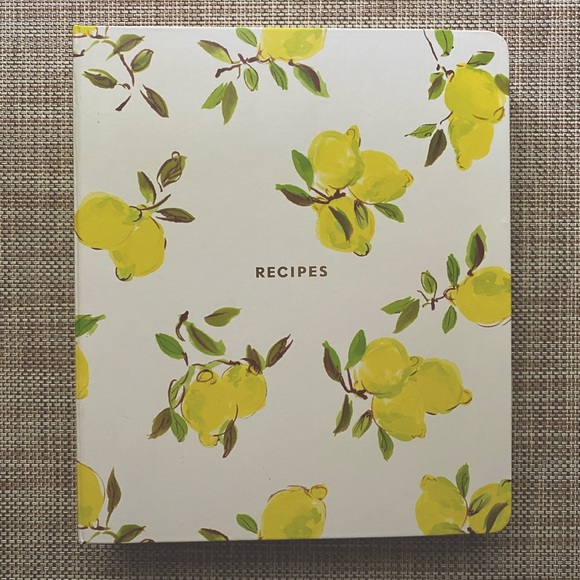 kate spade Kitchen Nwot Kate Spade Lemon Print Recipe Book Poshmark